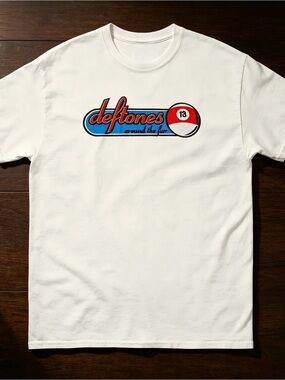 Deftones 8 ball vintage logo t shirt White T-shirt